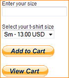 Add to Cart Drop Down Text Field Combo